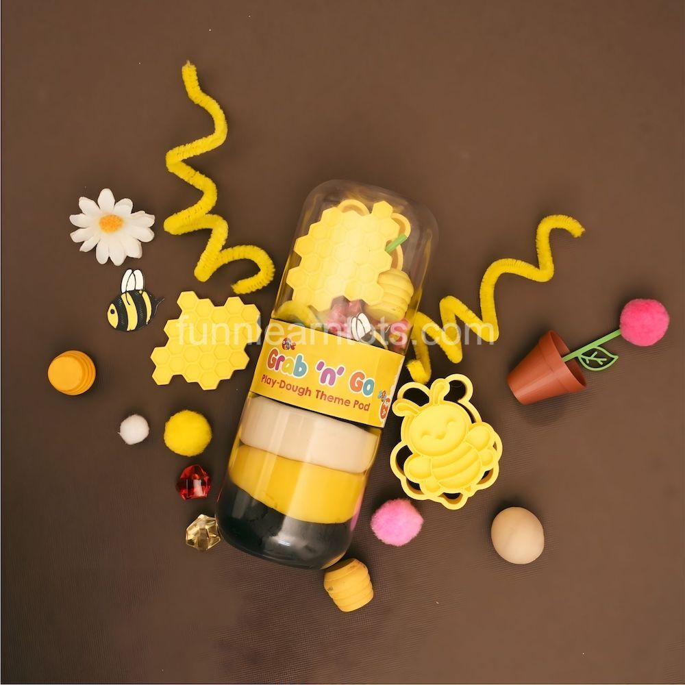 honeybee theme playdough