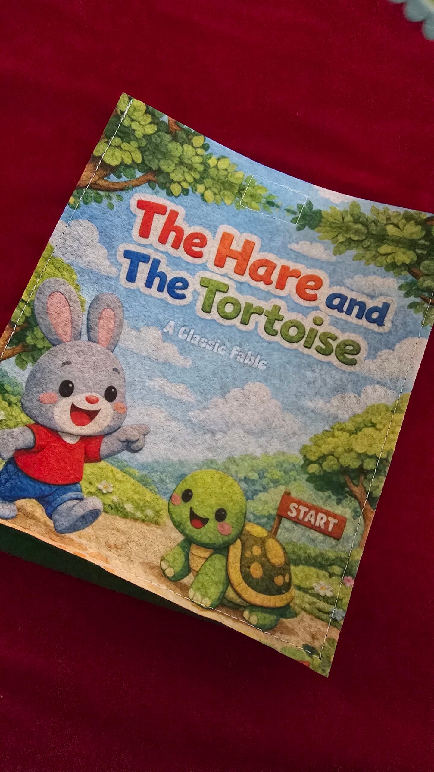 The hare and the tortoise story bag